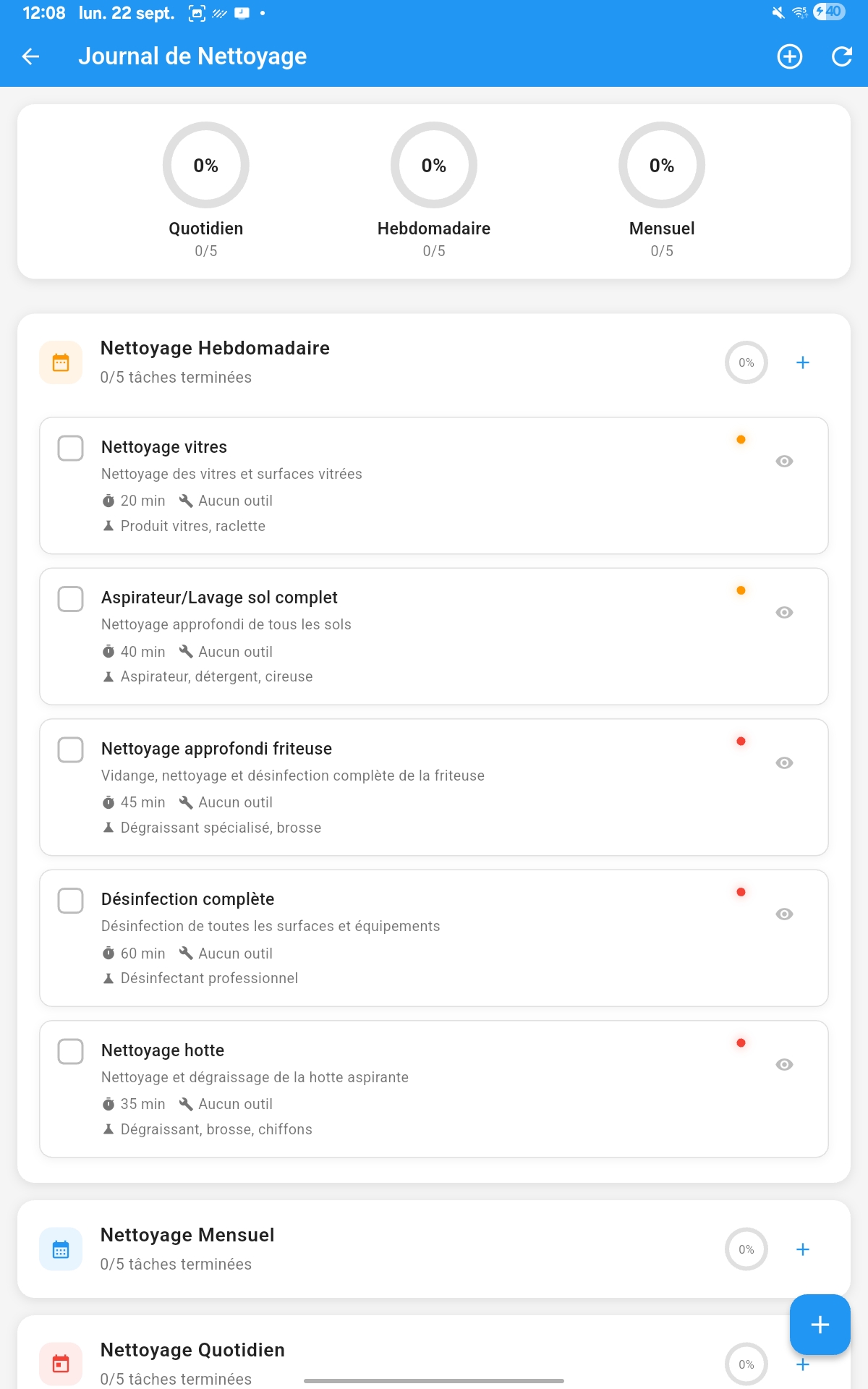 Rapports HACCP - Génération automatique